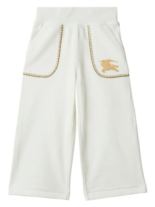 Burberry Kids EKD Cotton Track Pants Neutrals FARFETCH TR