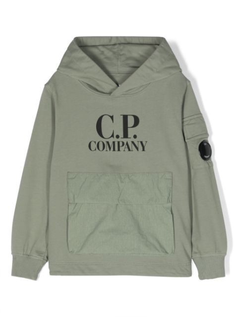 C.P. Company Kids Lens-detailed cotton hoodie