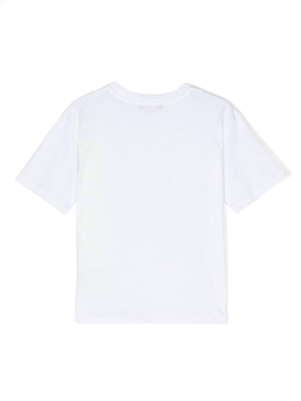 Shop Balmain Logo-appliqué Cotton T-shirt In White