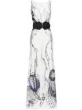 Saiid Kobeisy Canton Violet-print jumpsuit - White