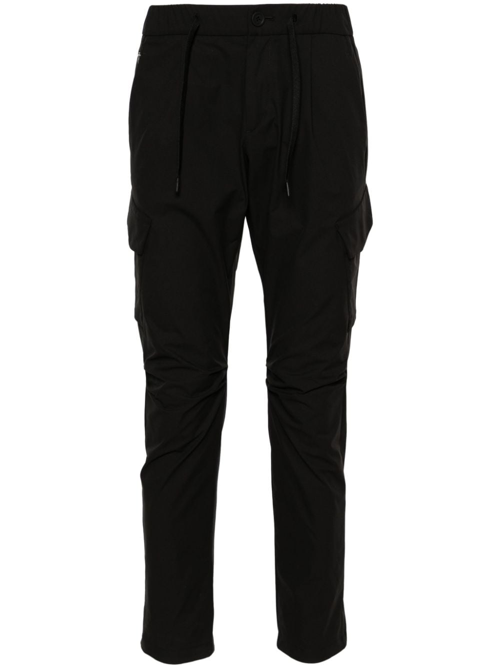 Herno Elasticated-waist Cargo Trousers In Black