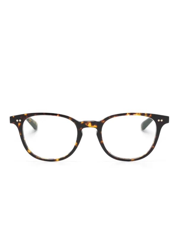 Oliver Peoples Sadao オーバル眼鏡フレーム | ブラウン | FARFETCH JP