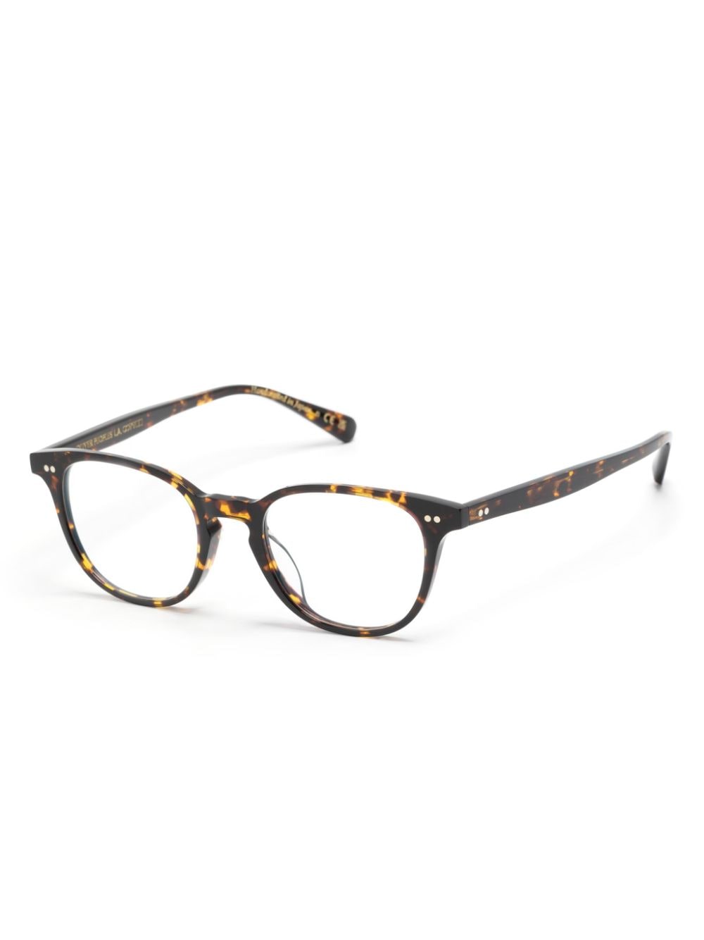 Shop Oliver Peoples Sadao Oval-frame Glasses In Brown