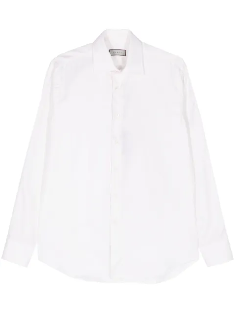 Canali long-sleeve poplin shirt