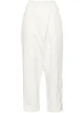 Shanshan Ruan elasticated waistband trousers - Neutrals