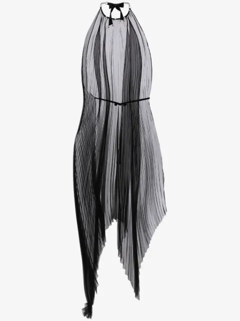 Shanshan Ruan vestido midi con diseño asimétrico