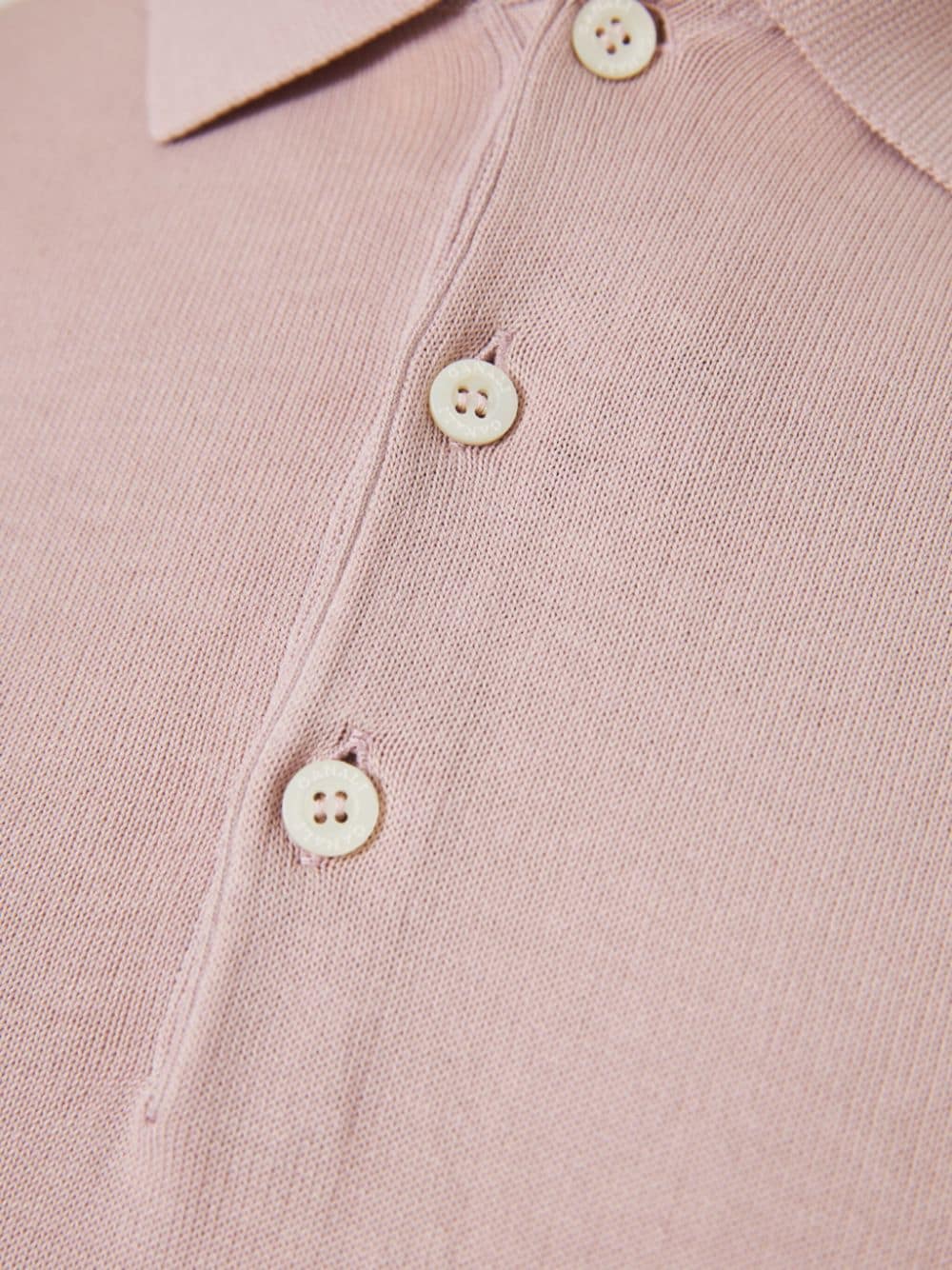 Shop Canali Fine-knit Cotton Polo Shirt In Pink