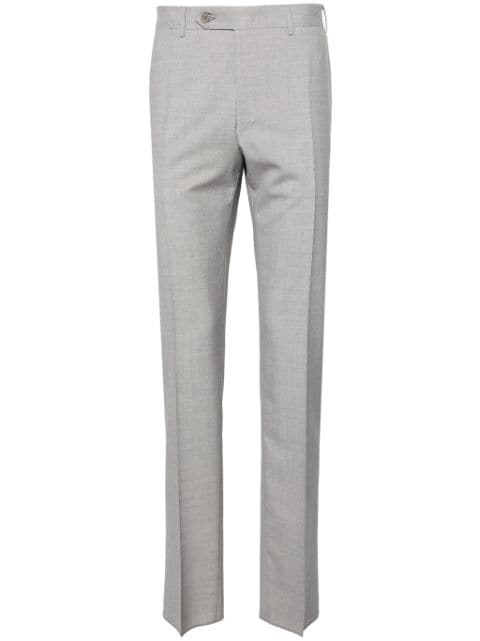 Canali tapered-leg wool tailored trousers