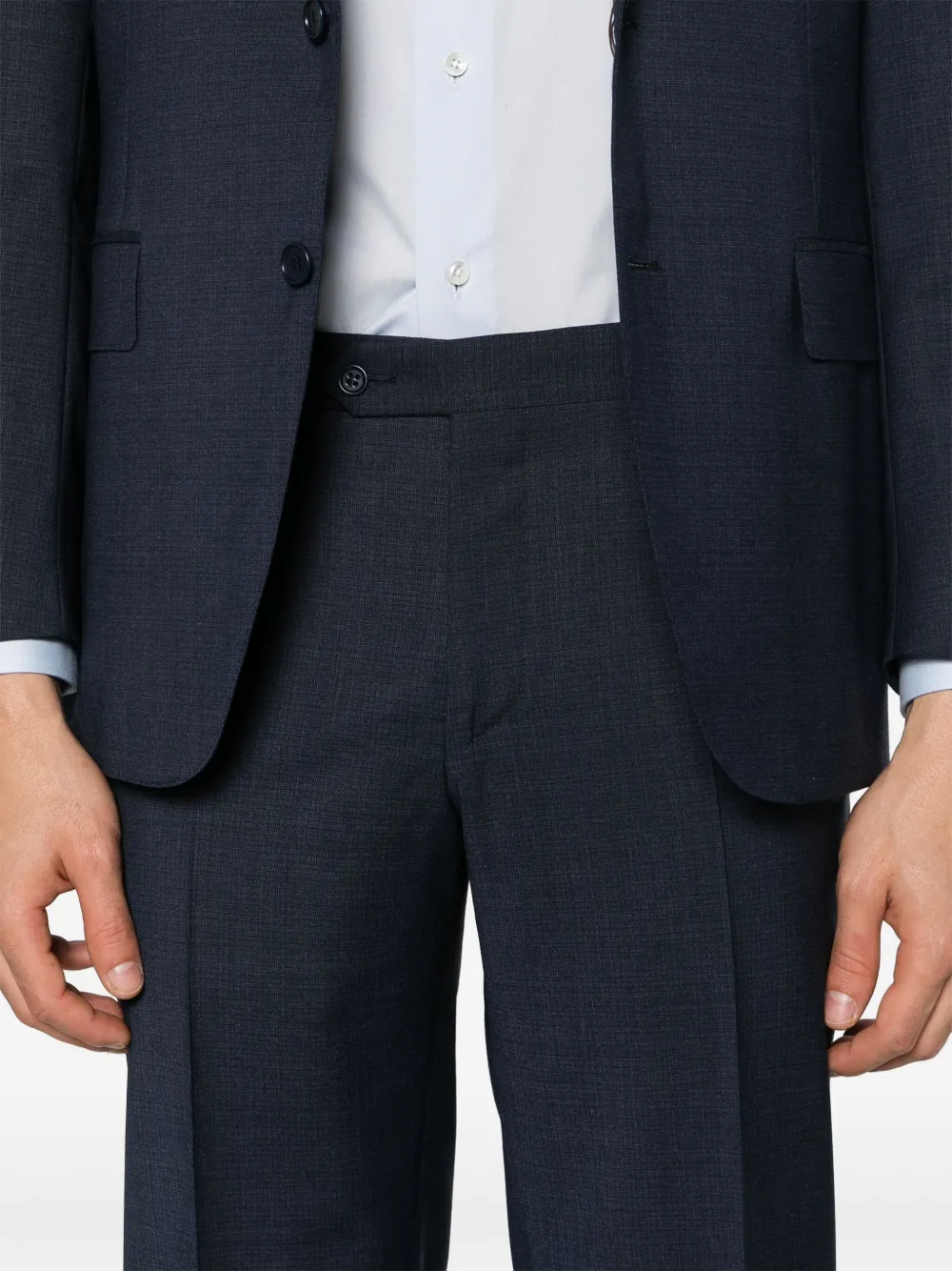 Canali 바스켓 위브 프린트 울 수트 - Farfetch