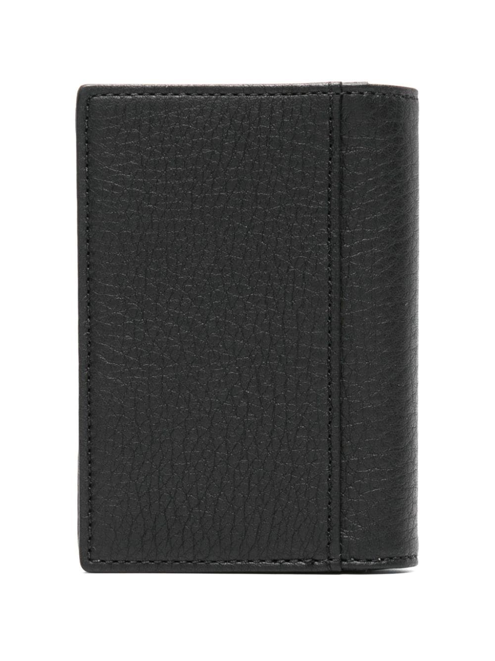 Shop Canali Bi-fold Leather Wallet In Black