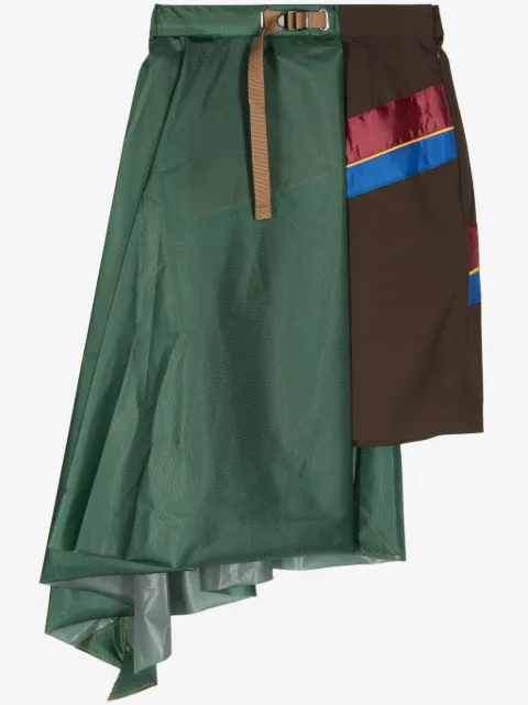 Kolor asymmetric panelled mini skirt