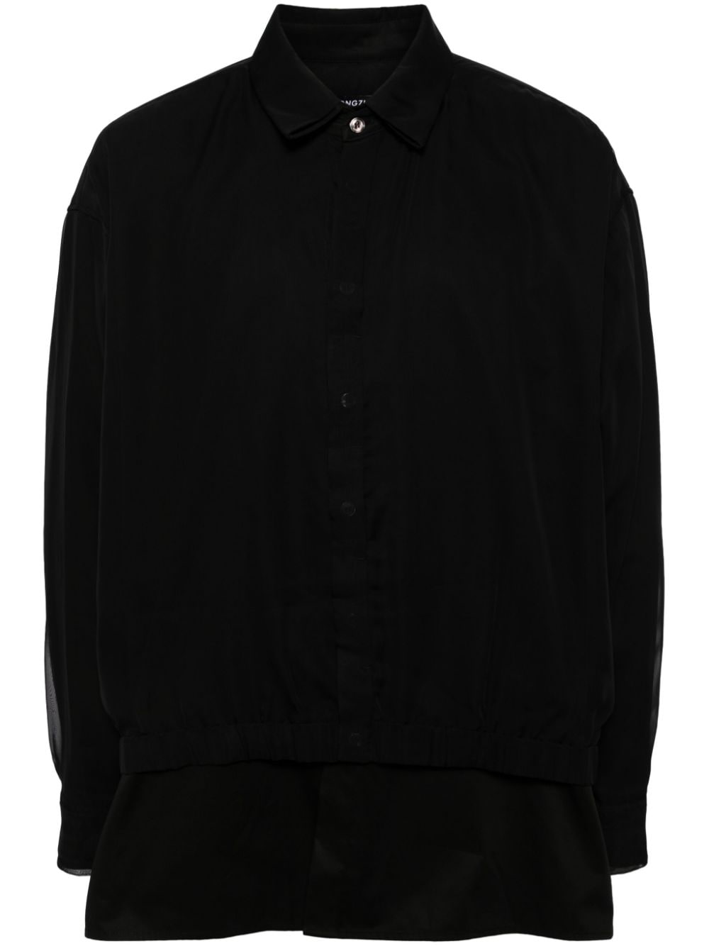 Songzio Button-down Cotton Shirt In Black