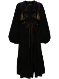 Kolor panelled drawstring dress - Black