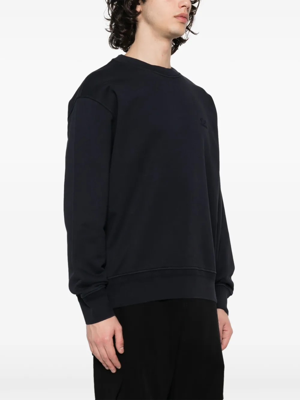 C.P. Company Sweater met geborduurd logo Blauw
