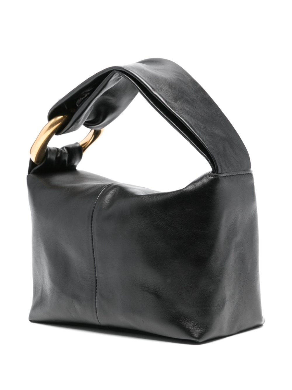 Shop Jil Sander Medium Leather Tote Bag In Black