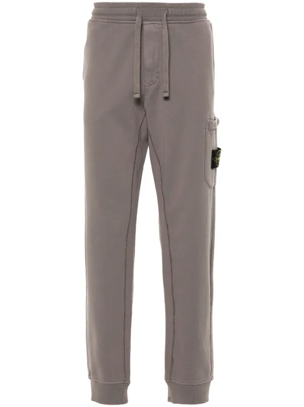 Stone Island Compass Cotton Track Pants Grey FARFETCH IN