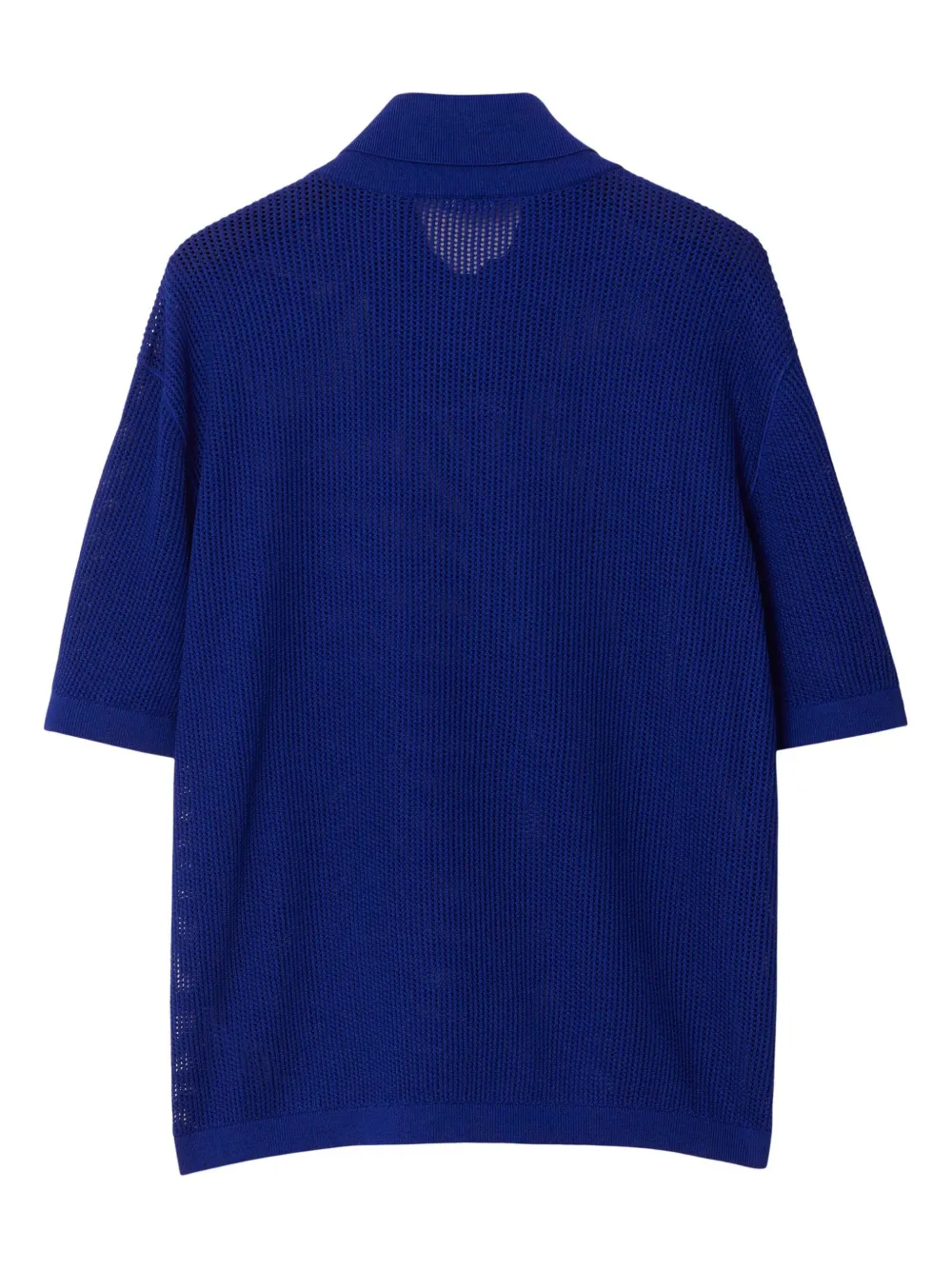 mesh knitted polo shirt