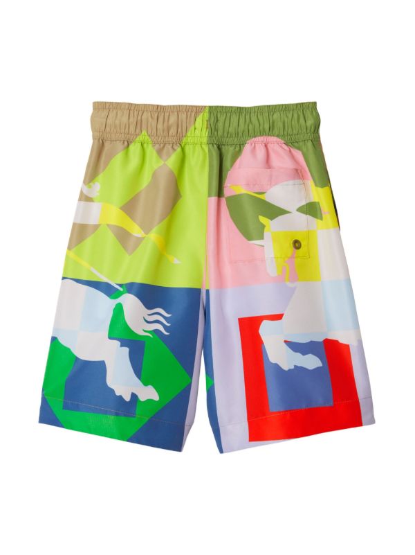 Burberry Kids EKD Printed Swim Shorts Green FARFETCH IE