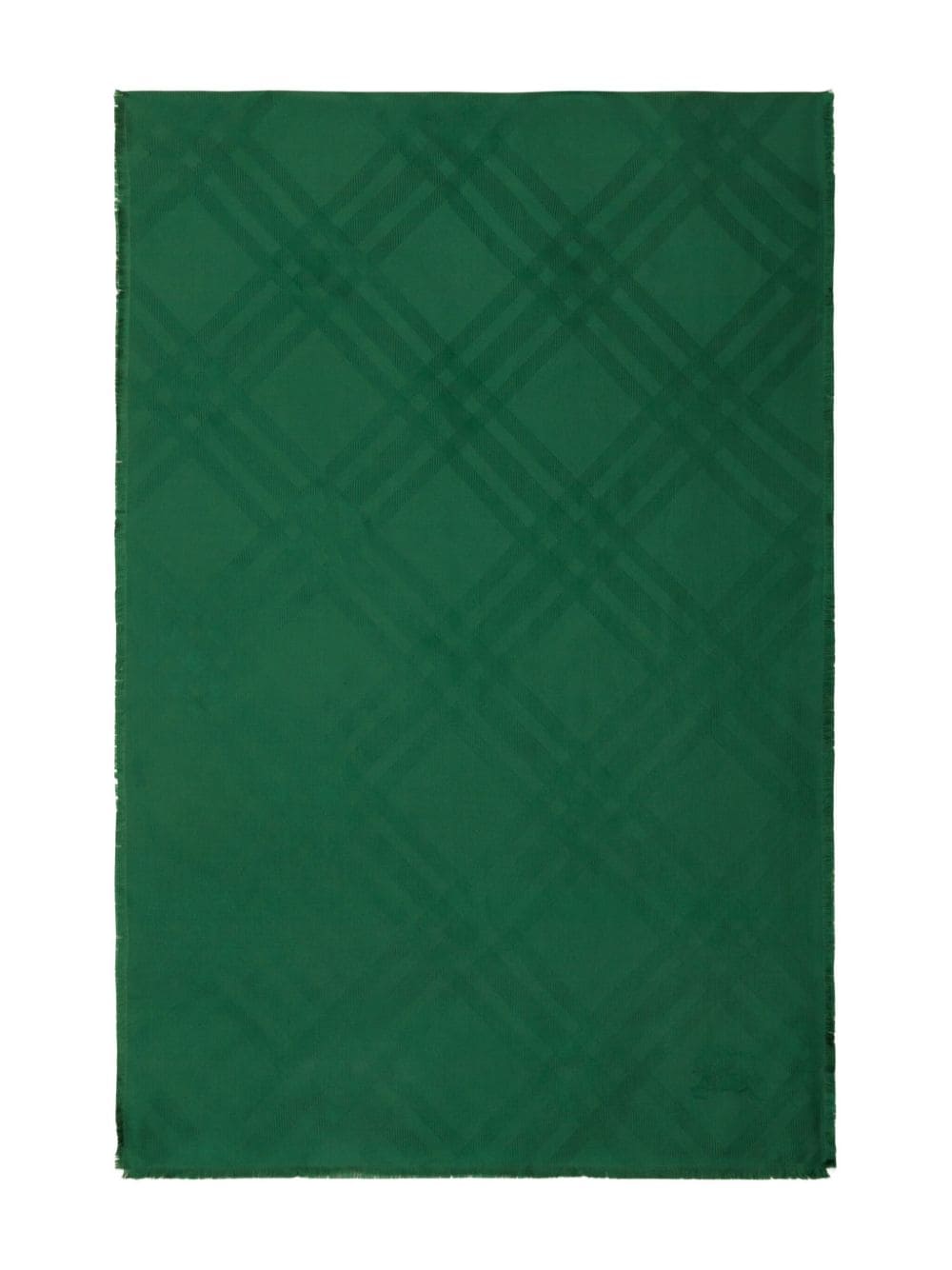 Shop Burberry Vintage Check Jacquard Silk Scarf In Green