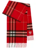 Burberry check-print cashmere scarf - Red
