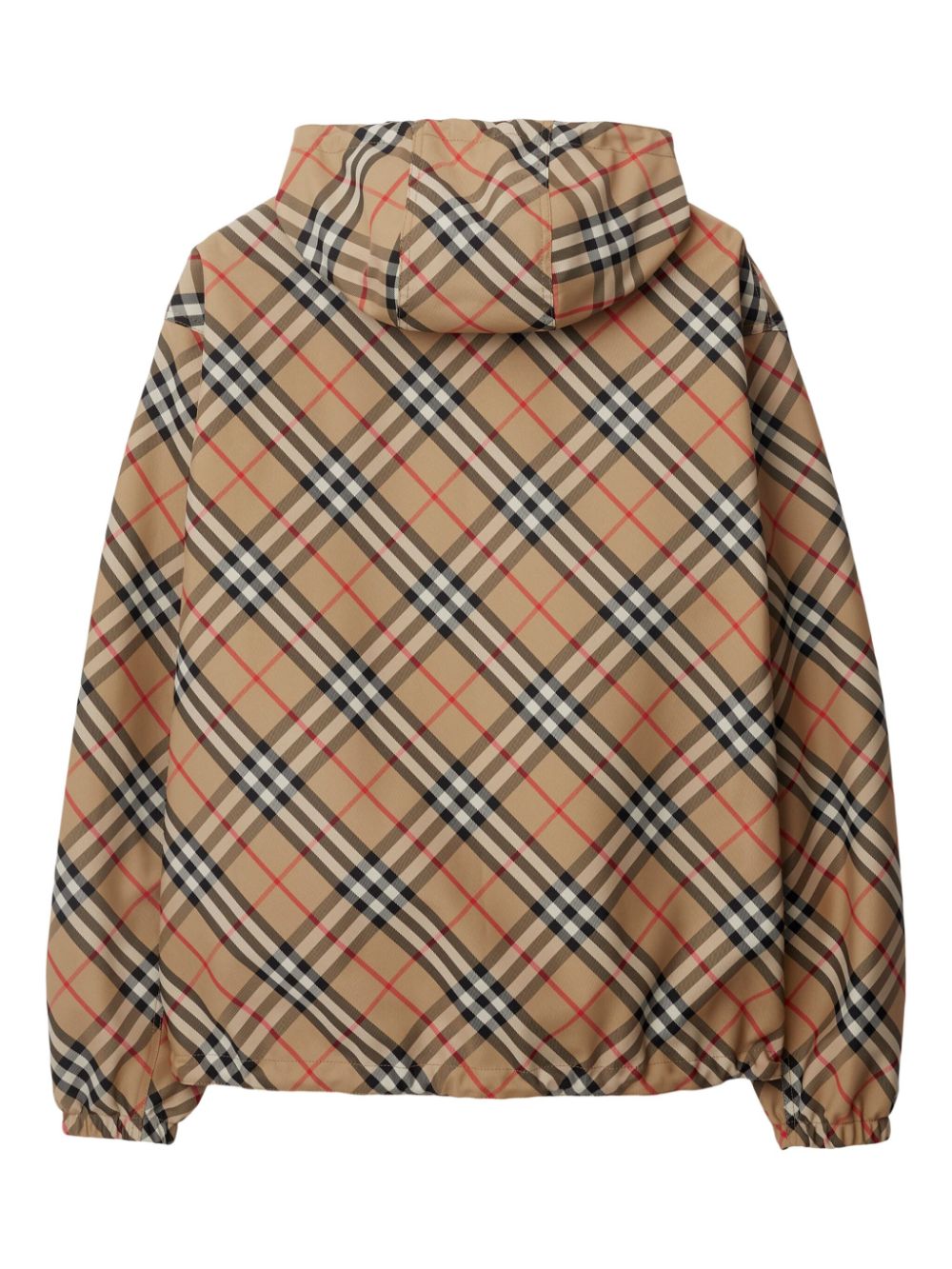 Affordable Burberry Vintage Check reversible zip-front hooded jacket Men