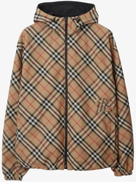 Burberry veste réversible zippée à capuche à motif Check