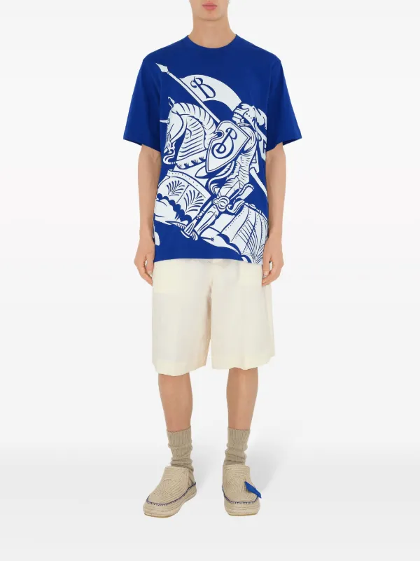 Burberry EKD-print Cotton T-shirt | Blue | FARFETCH
