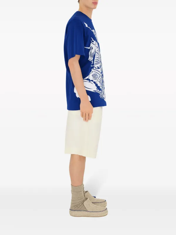 Burberry EKD-print Cotton T-shirt | Blue | FARFETCH