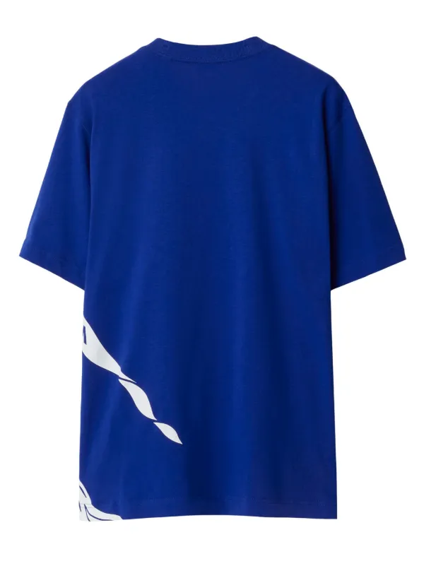 希少【BURBERRY】EKDプリントTシャツ Burberry EKD-print Cotton T-shirt | Blue | FARFETCH