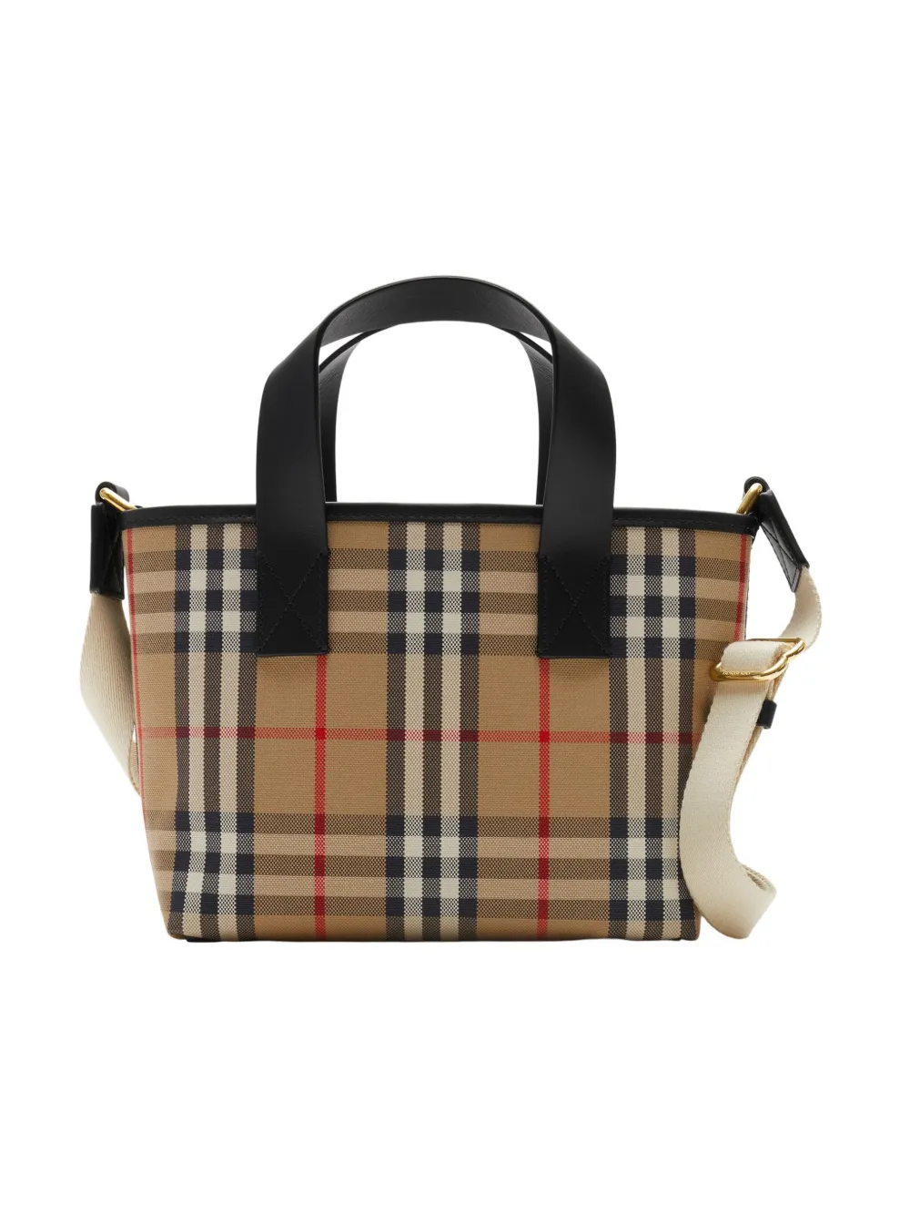 Shop Burberry Vintage Check Tote Bag In Brown