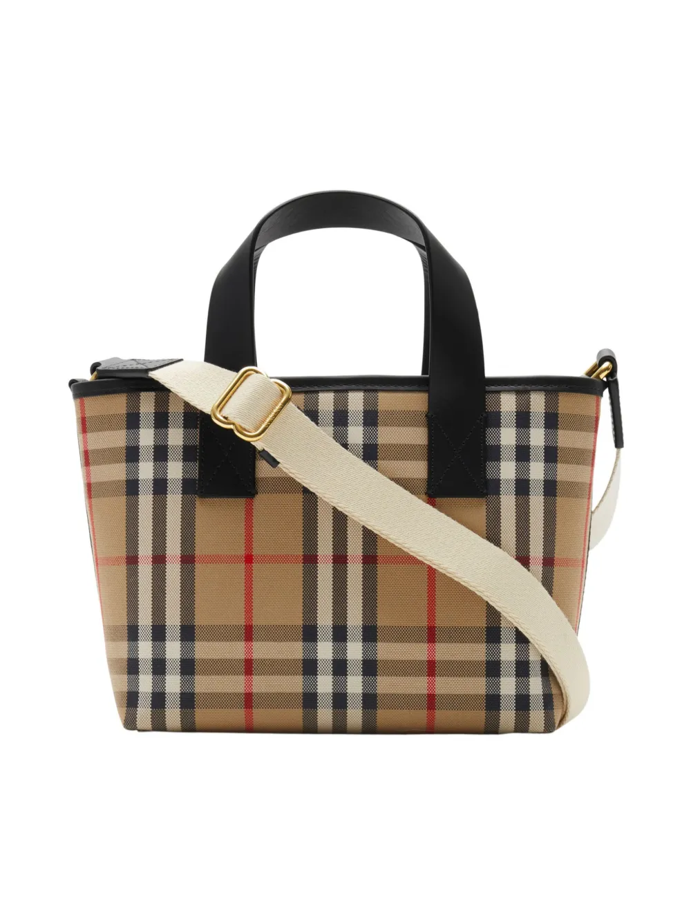 Shop Burberry Vintage Check Tote Bag In Brown