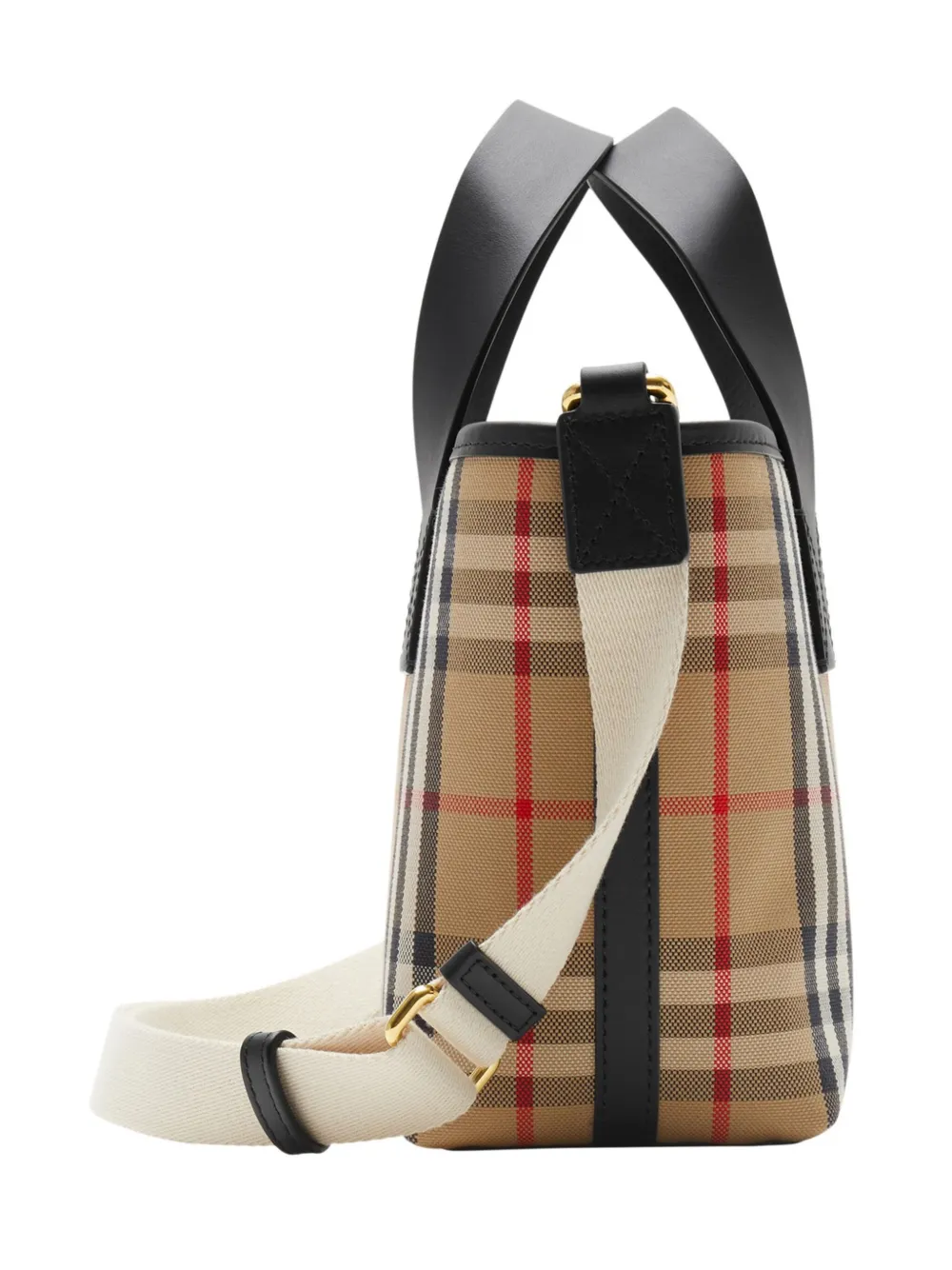 Shop Burberry Vintage Check Tote Bag In Brown