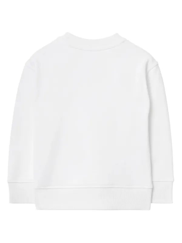 Burberry Kids logo embroidered Cotton Sweatshirt White FARFETCH NZ