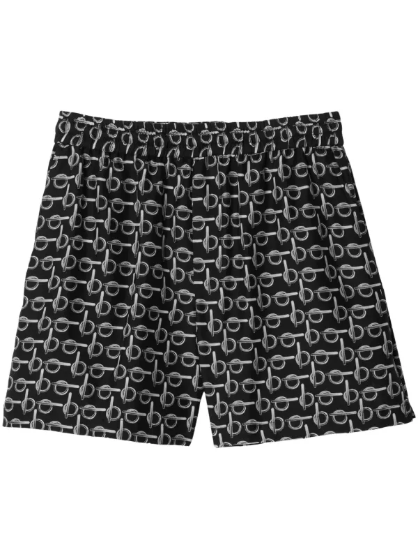 Burberry B print Silk Shorts Black FARFETCH IE