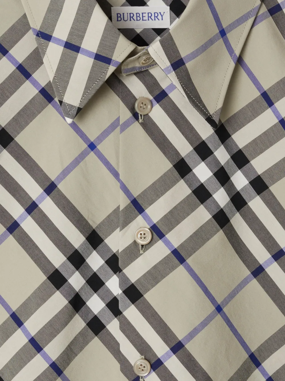 Burberry Geruit overhemd - Beige