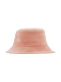 Burberry Kids Equestrian Knight embroidered towelling bucket hat - Pink