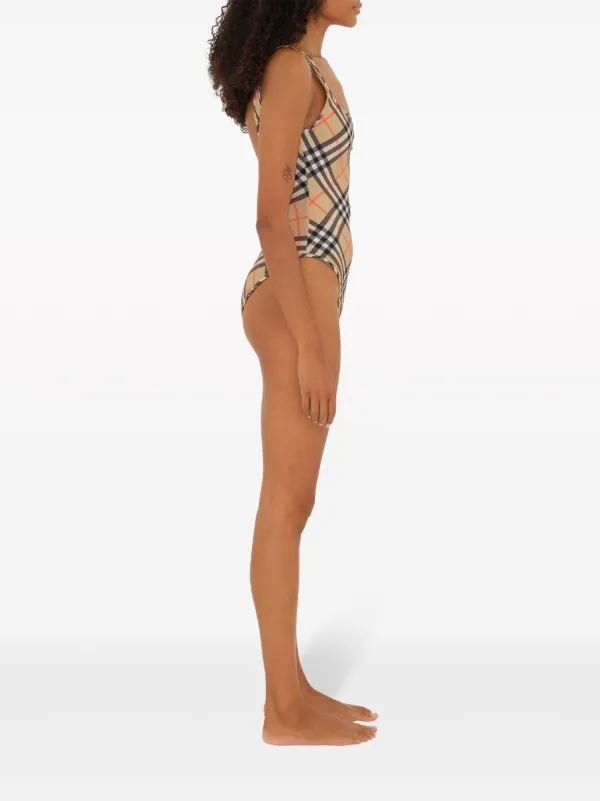 Burberry check-pattern Swimsuit | Neutrals | FARFETCH