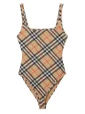 Burberry check-pattern swimsuit - Neutrals
