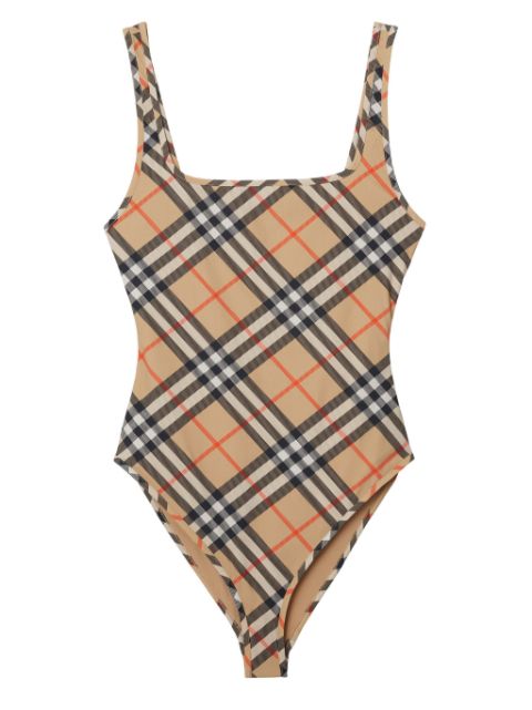 Burberry check-pattern swimsuit