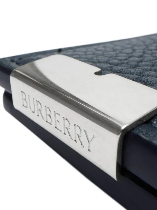 Burberry B-cut Leather Wallet Blue FARFETCH PH