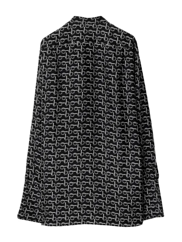 バーバリー　シルクシャツ Burberry/バーバリー｜プリント シルク シャツ