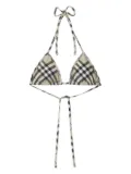 Burberry triangle-cup checked bikini top - Neutrals