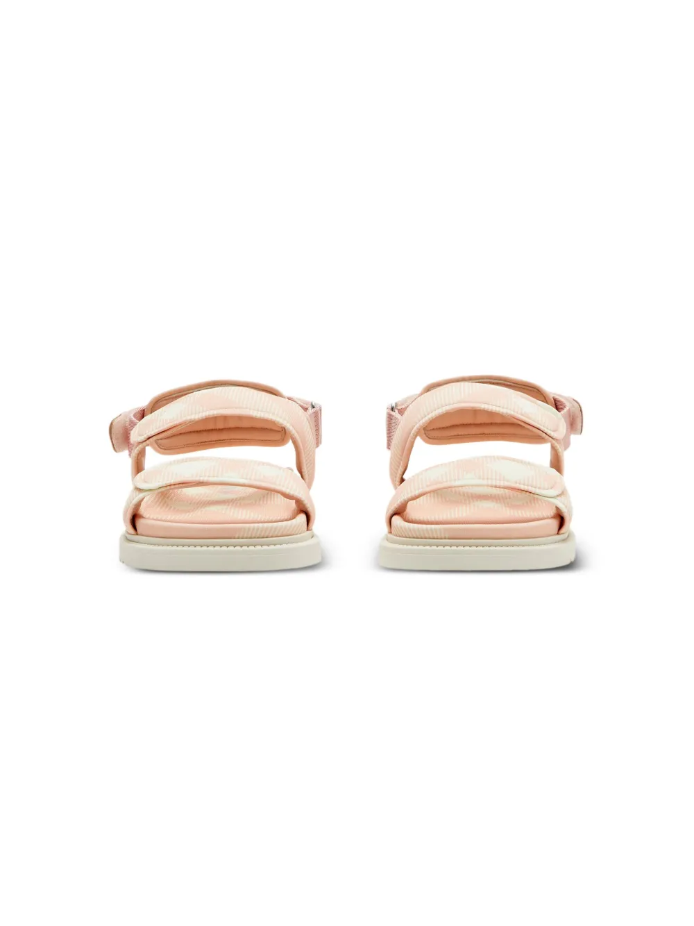 Shop Burberry Check Sandals In Pink