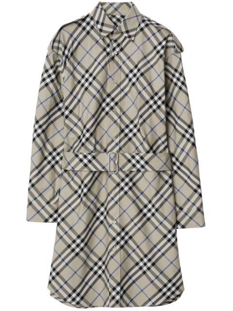 Burberry Vintage Check-print cotton shirt dress Women