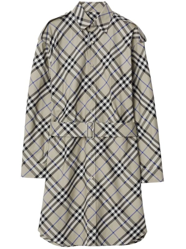 Burberry Vintage Check-print Cotton Shirt Dress - Farfetch