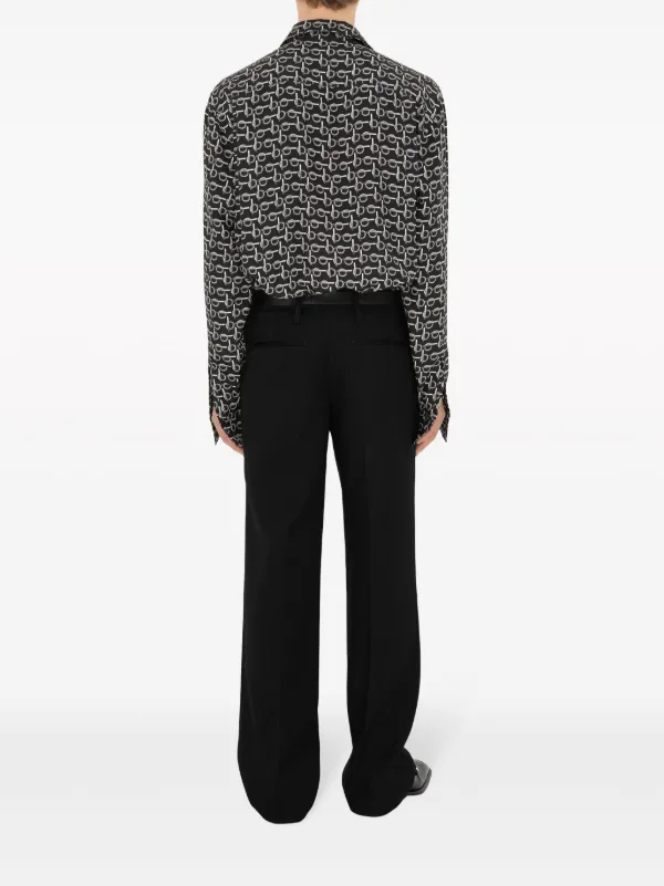 Burberry B-line Silk Shirt | Black | FARFETCH