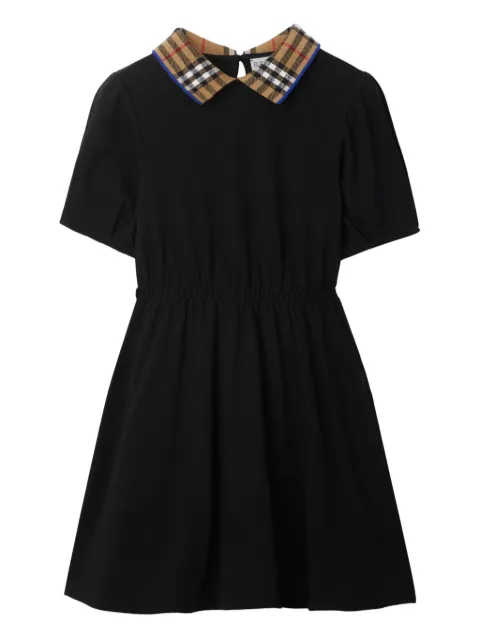 Burberry Kids فستان بولو بكاروهات