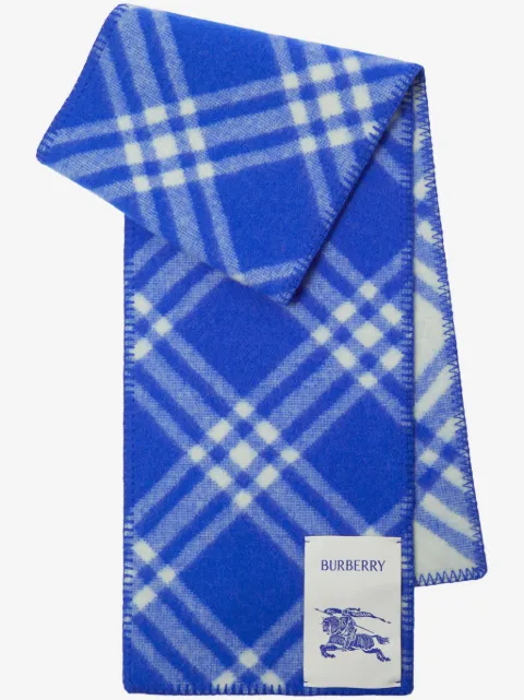 Burberry Check-print wool scarf