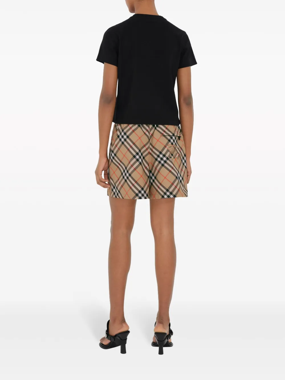 EKD Vintage Check-print shorts