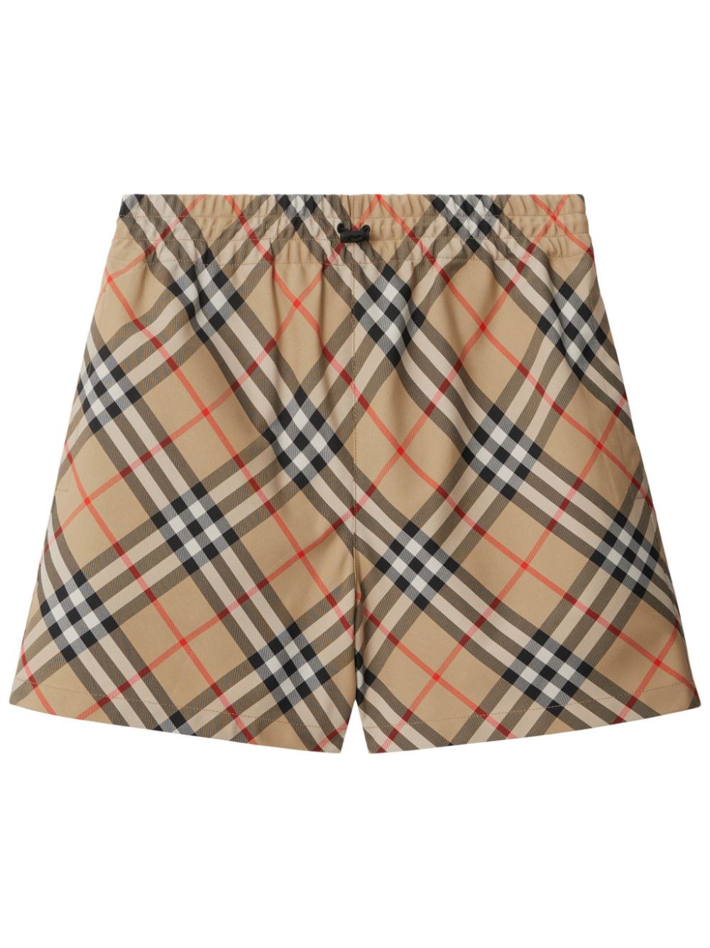 Shop Burberry Ekd Vintage Check-print Shorts In Neutrals